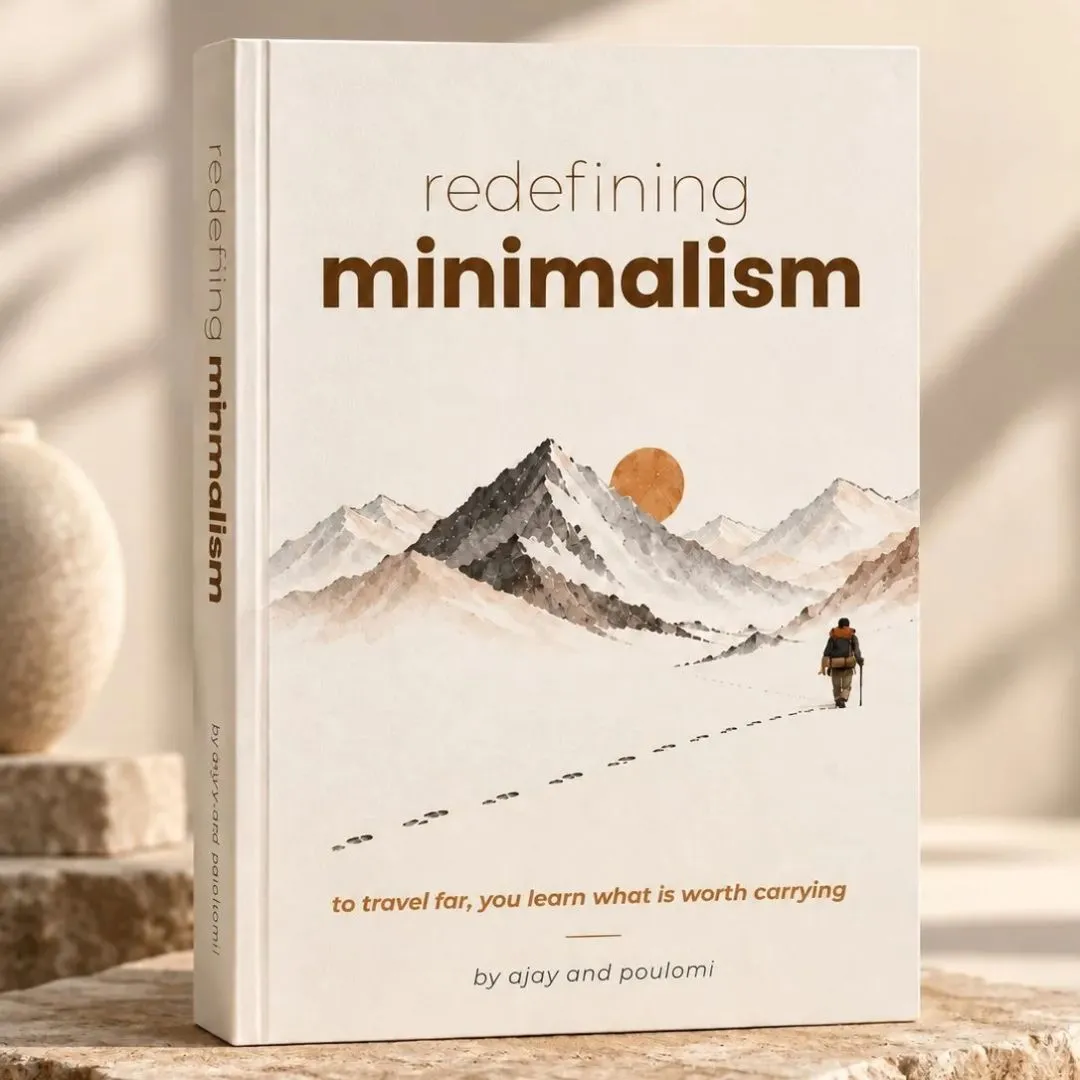 Redefining Minimalism hardcover standing on a sunlit table